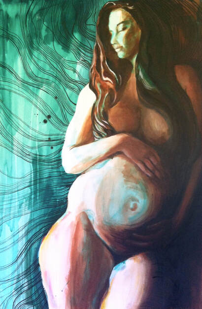 pregnant portraits, Gabbi Lancaster, pregnancy art 